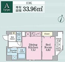 東京都港区西麻布２丁目7（賃貸マンション1DK・4階・33.96㎡） その2