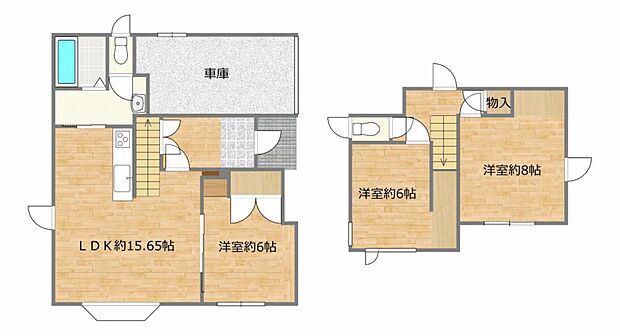 【リフォーム後予定間取図】全居室収納付きの3LDKの住宅です。1階は和室から洋室へ変更する予定です。1階に居室があると小さなお子様のいらっしゃるご家族からご高齢の方まで、階段の上り下りなく生活できるの