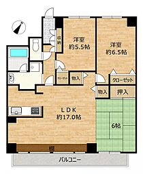 ダイアパレス月寒中央通 3LDKの間取図画像