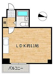 セザール第二円山公園 ワンルームの間取図画像