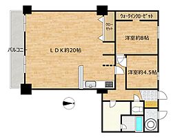 誉ローヤルハイツ 3LDKの間取図画像