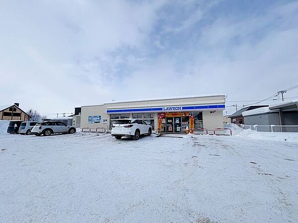 ローソン深川駅前店様まで800ｍ（徒歩10分）。徒歩圏内にコンビニエンスストアがあると急な買い出しにも便利で嬉しいですね。