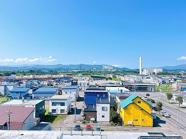 【眺望】7階からの眺望はとてもよく、天気の良い日はサンタプレゼントパークが見えます。