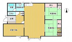 北見市相内町　戸建て 3LDKの間取り