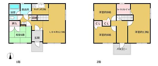 【間取図】4LDK住宅です。庭付なので、四季の自然に触れたり、ガーデニングを楽しめます。