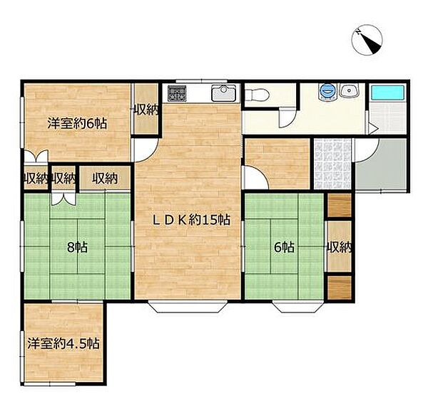 【間取り図】4LDKの平家住宅になります。和室→洋室変更等リフォーム等部分リフォームもお受けできます。