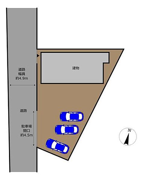 【リフォーム中】物置解体して駐車場拡張します。駐車場間口は45ｍほどですが奥が広くとれるので駐車3台可能になる予定です。