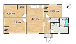 三戸郡三戸町大字同心町字古間木平　戸建て 3LDKの間取り