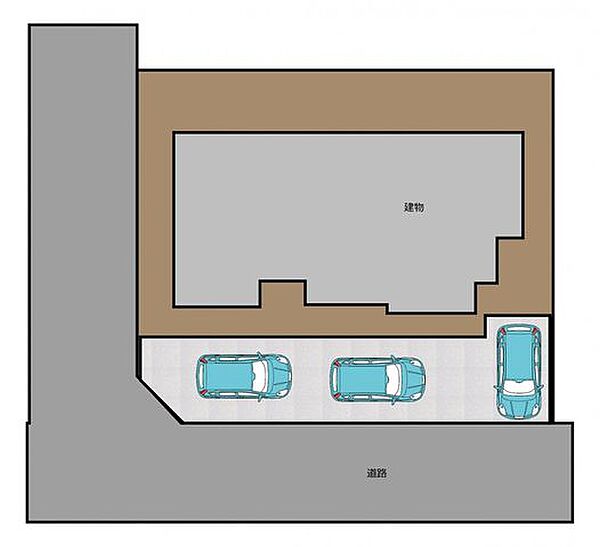 現在駐車場の拡張工事を行っております。道路からフラットに駐車可能になります。