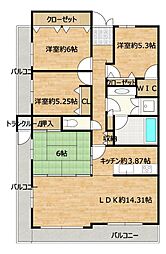 ジェネラスマンション泉 4LDKの間取図画像