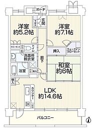ディナ・スカーラ北山 3LDKの間取図画像