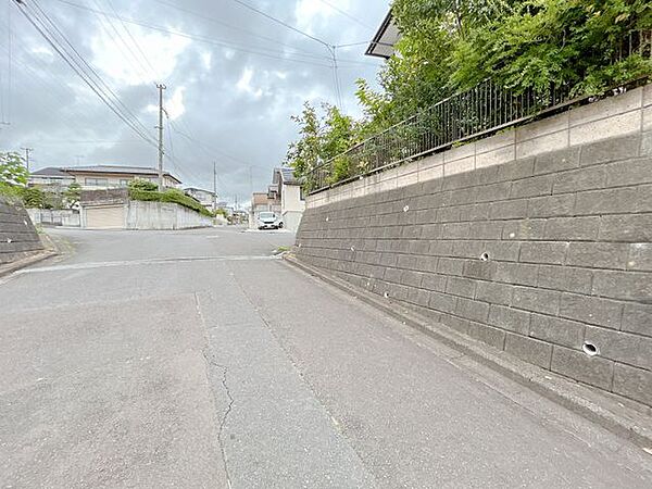 【前面道路】前面道路の写真です。幅員約6ｍあります。駐車が苦手な方も安心して駐車していただけます。