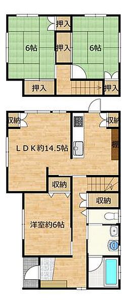 【間取図】3LDKの間取りです。1階は前所有者様によってリフォームされております。