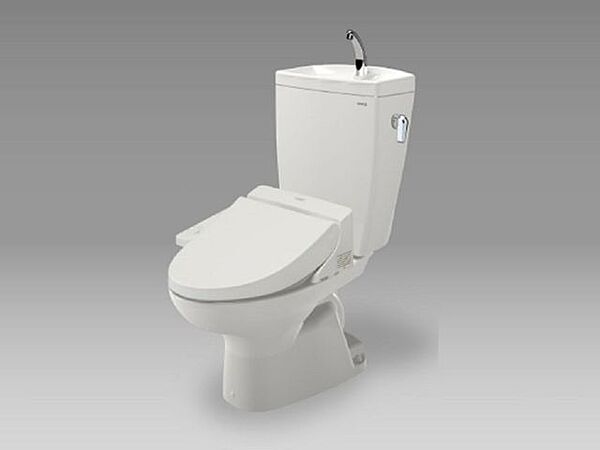 【同仕様写真】トイレは温水洗浄機能付きに新品交換します。キズや汚れが付きにくい加工が施してあるのでお手入れが簡単です。直接肌に触れるトイレは新品が嬉しいですよね。