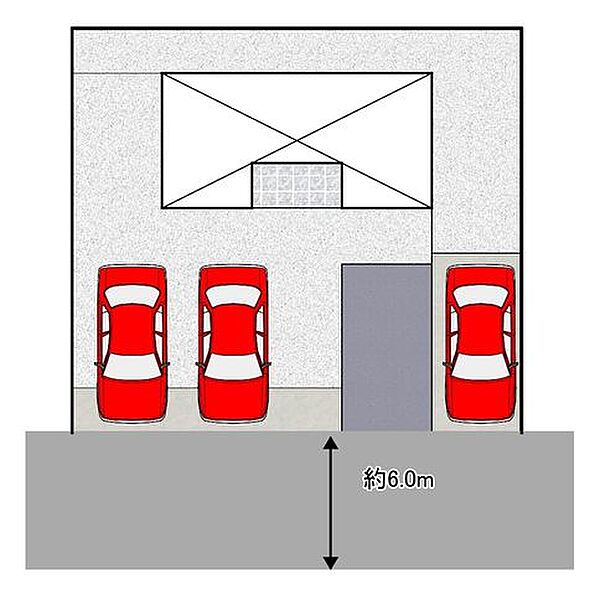 【リフォーム中】道路は南側に接しています。拡張工事を行い、駐車3台可能です。