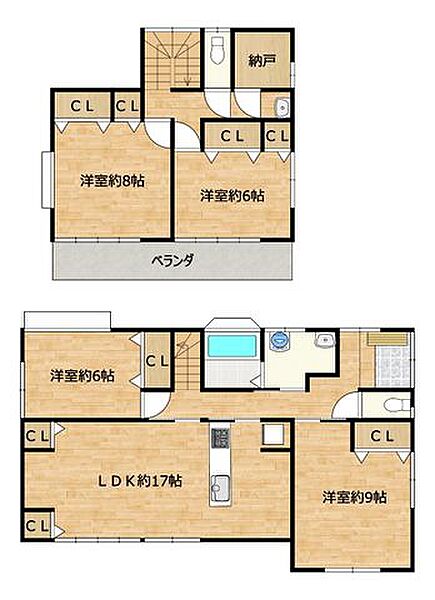 【間取図】リフォーム予定の間取図です。4SLDKの住宅にリフォームします。駐車場まで含めて工事を行いますので、より生活しやすいお家に生まれ変わります。