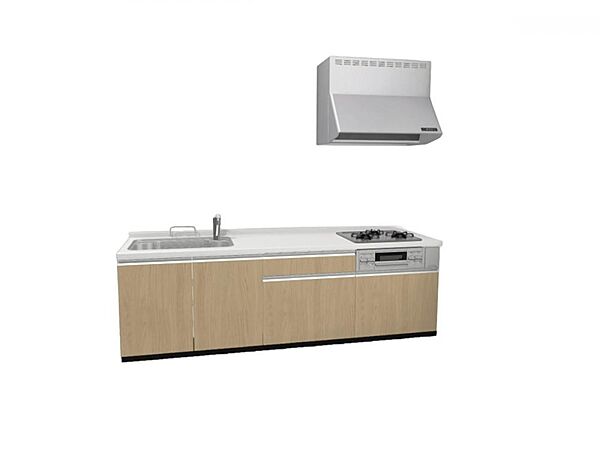 【同仕様写真】キッチンはLIXIL製の新品に交換します。天板は人造大理石製なので、熱に強く傷つきにくいため毎日のお手入れが簡単です。