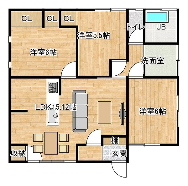 間取り：307000073055