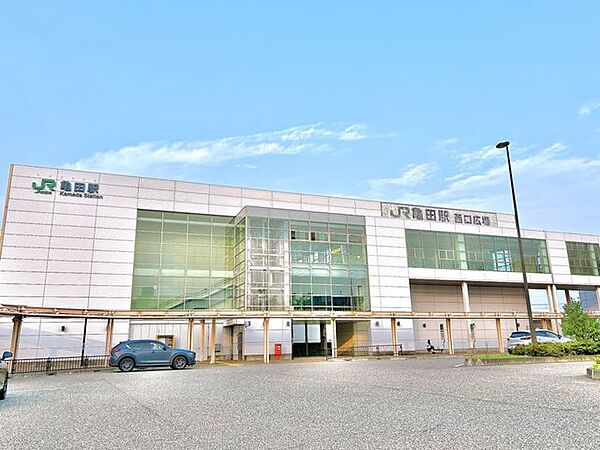 亀田駅まで約1100ｍです。