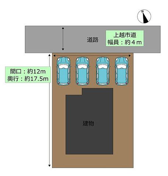 【区画図】駐車は4台可能です。