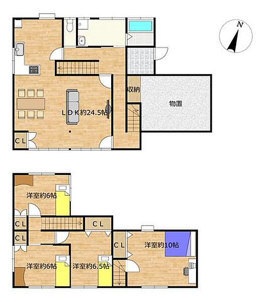 【リフォーム中】4LDKの間取りです。ご家族様のお住まいにおすすめです。