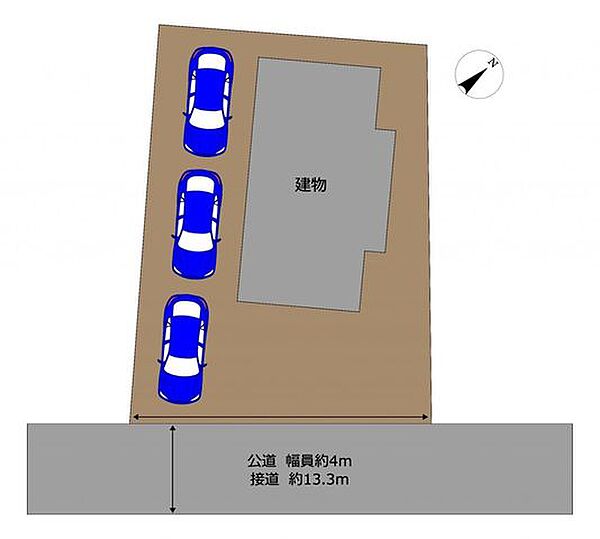 【区画】土地64坪。建物30坪。