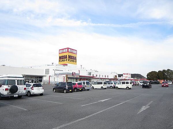 メガドンキホーテ メガドンキ成東店まで約350ｍ（徒歩約5分）　徒歩圏内にスーパーがあると買い忘れがあっても安心ですね。駐車場も広く日用品から生鮮品まで揃っていて便利です。