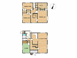 邑楽郡大泉町朝日2丁目　戸建て 4LDKの間取り