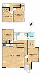 桐生市境野町7丁目　戸建て 4LDKの間取り