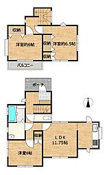 伊勢崎市赤堀鹿島町　戸建て 3LDKの間取り