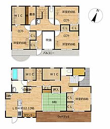 伊勢崎市三室町　戸建て 4SLDKの間取り