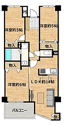ベルメゾン末広S棟 3LDKの間取図画像