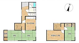 安中市原市　戸建て 4DKの間取り