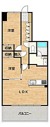 BRANCHERA高崎 2LDKの間取図画像
