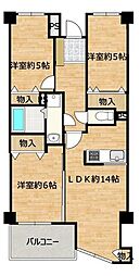 ベルメゾン末広S棟 3LDKの間取図画像