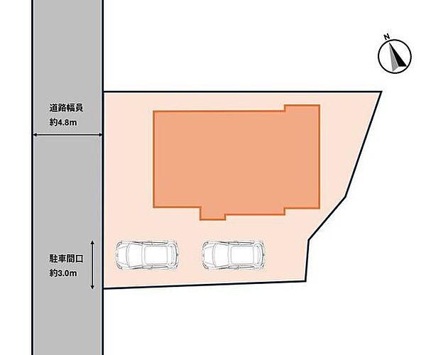 【区画図】区画図です。お車は縦列2台お停めいただけます。