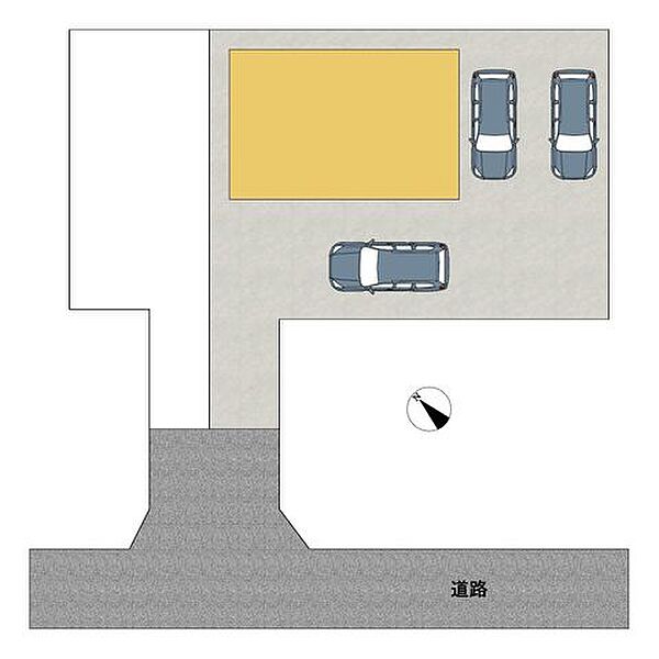 【敷地図】敷地延長となりますが、延長部分の通行が認められております。