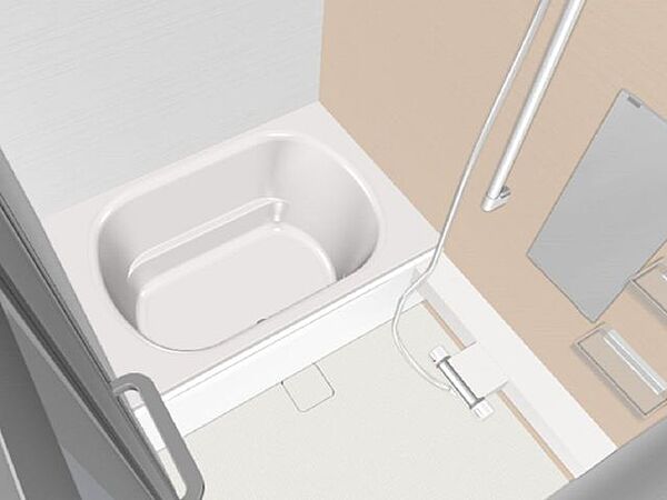 【バス・同仕様写真】浴室はハウステック製の新品のユニットバスに交換します。足を伸ばせる1坪サイズの広々とした浴槽で、1日の疲れをゆっくり癒すことができますよ。
