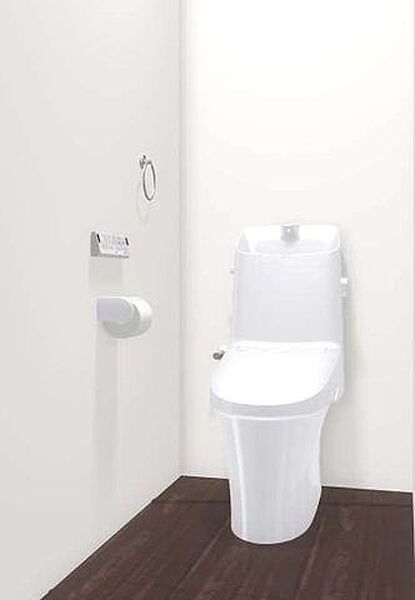 岡田 【同仕様写真】リフォームにてLIXIL製の一体型タイプのトイレを新設致します。ウオシュレット機能付きでお手入れのしやすいトイレです。 650m