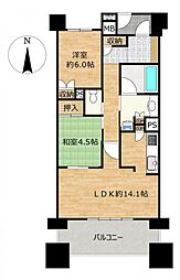 ブライトタウン新居 2LDKの間取図画像