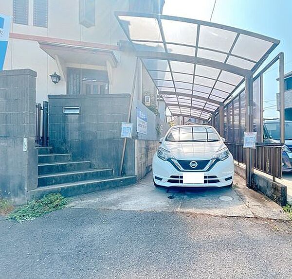 【リフォーム中】駐車場：実際にお車を止めて頂いた際のイメージです。