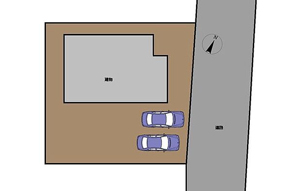 【リフォーム中 】区画図です。平列2台駐車いただけます。