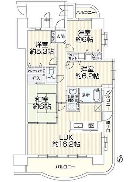 4LDK 間取り