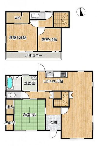【リフォーム済】間取図　3LDKのおうちです。