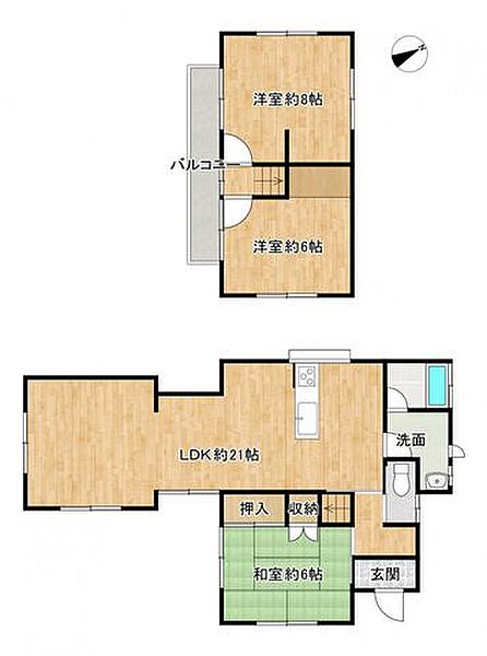 【リフォーム中】間取図　3LDKのおうちです。