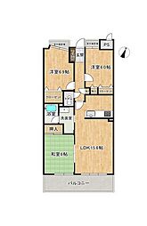 丸美ロイヤル伊勢 3LDKの間取図画像