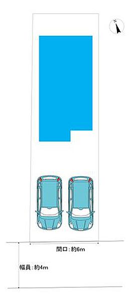 【リフォーム中】区画図　駐車場は並列2だし駐車可能です。