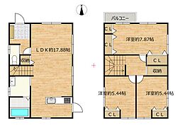 伊賀市小田町　戸建て 3LDKの間取り