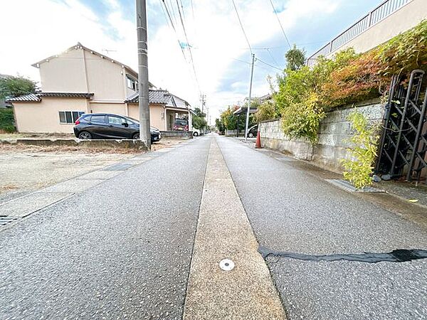 前面道路です。融雪付きです。