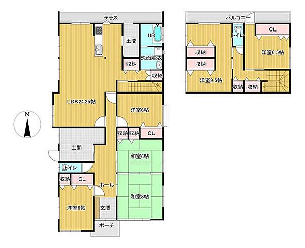 【リフォーム後間取図】間取りは6LDKになります。